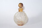 Photo © Les-parfums.info le site Coty - Asuma - Petit flacon boule moulé bouchon verre doré bottle made in france en dessous hauteur 5.5 cm environ ( à verifier )