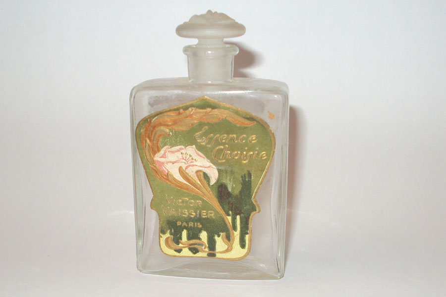 Flacon Essence Choisie de Vaissier Victor Bouchon emeri Hauteur 8 cm 