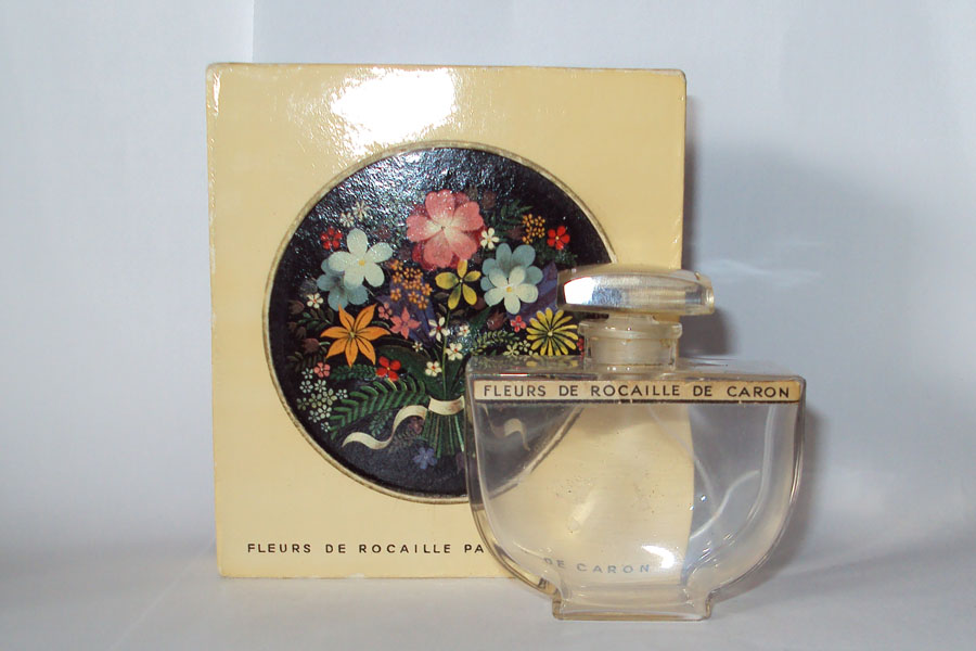 Flacon Fleurs de Rocaille de Caron Fleur de Rocaille - Flacon en Cristal N° 336 bouchon emeri Hauteur 7 cm 