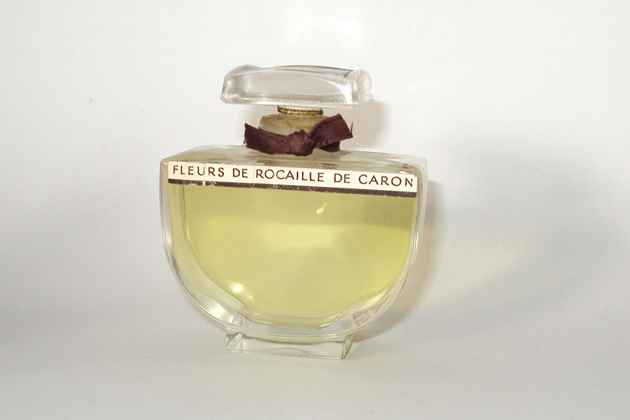 Flacon Fleurs de Rocaille de Caron Flacon en Cristal  Hauteur 6 cm 