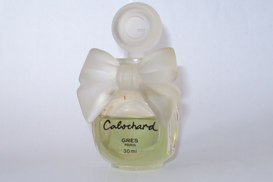 Flacon Cabochard de Grès Flacon du parfum 15 ml Noeud et bouchon en verre Hauteur 8.1 cm 