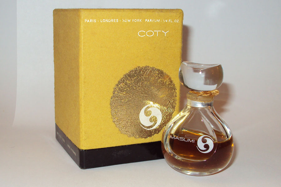 Flacon Masumi de Coty 1 er taille du parfum 7.5 ml 