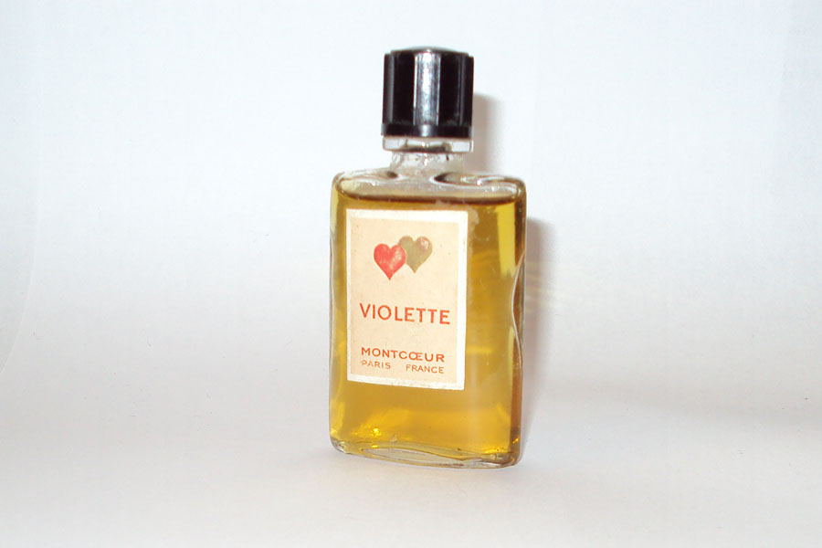 Miniature Violette de Montcoeur Parfum bouchon bakelite hauteur 7 cm 