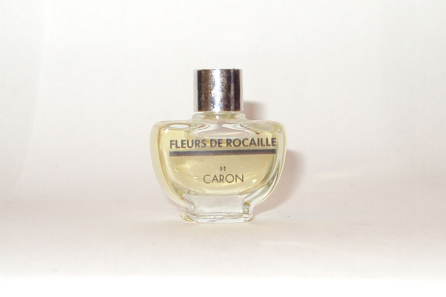 Miniature Fleurs de Rocaille de Caron Bouchon Argent  Hauteur 3 cm 