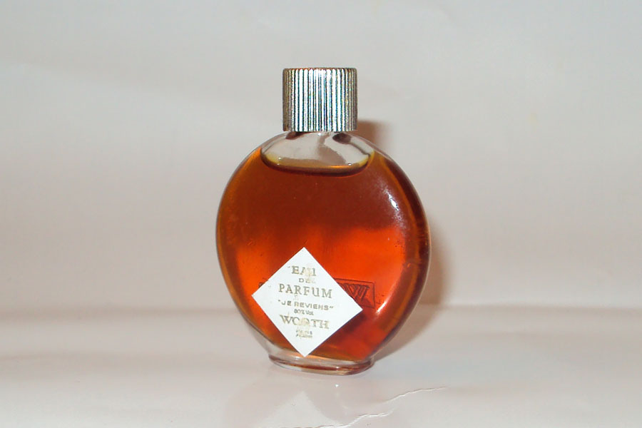 Miniature Je Reviens de Worth Eau de parfum bout verre transparent Hauteur 5 cm 