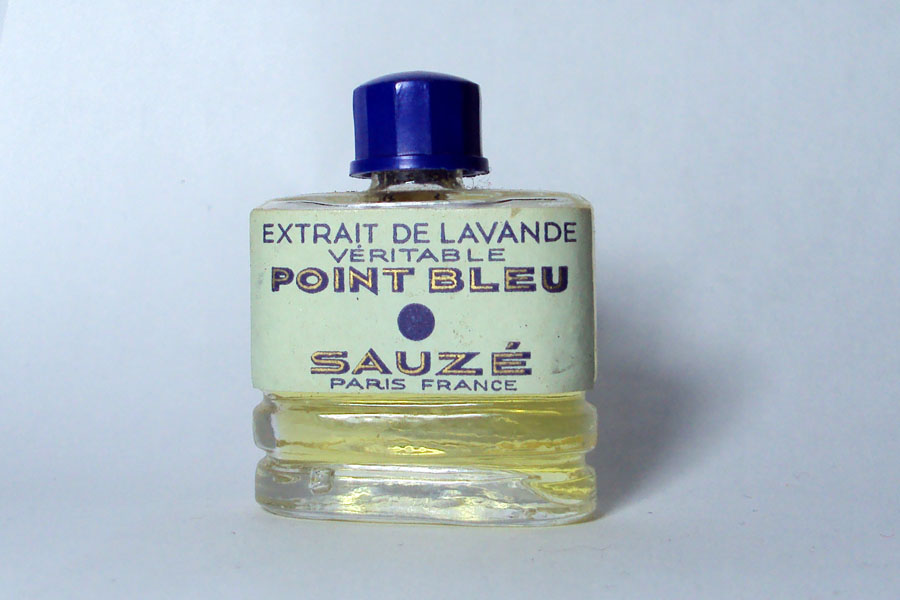 Miniature Point Bleu de Sauzé Extrait de Lavande Véritable Bouchon bakélite bleu Hauteur 4 cm 