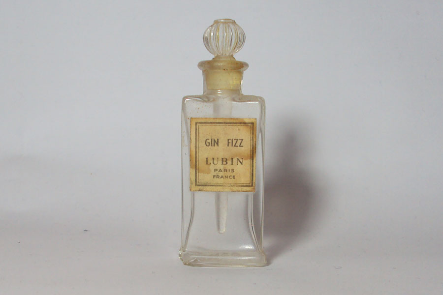 Miniature Gin Fizz de Lubin Testeur bouchon émeri hauteur 7 cm 