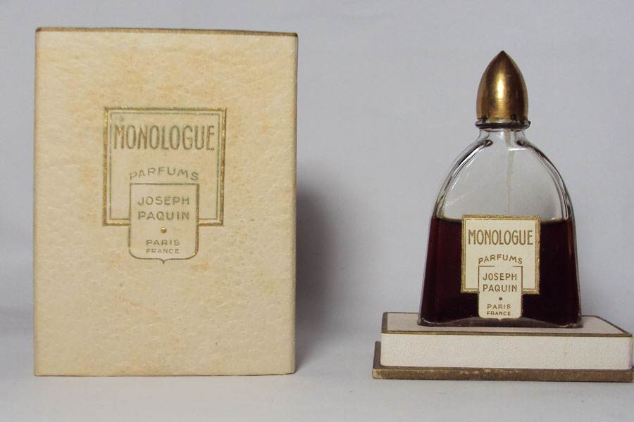 Flacon Monologue de Paquin Flacon du parfum bouchon en laiton hauteur 7.7 cm 