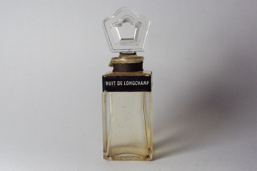 Flacon Nuit de longchamp de Lubin Flacon du parfum bouchon en verre émerisé Hauteur  7 cm environ 