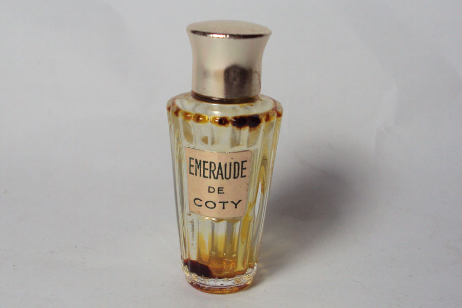 Miniature Emeraude de Coty Bouchon doré Hauteur 5.5 cm 