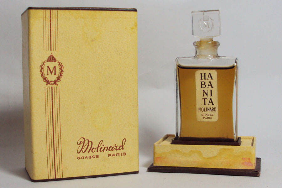 Flacon Habanita de Molinard flacon du parfum bouchon émerisé hauteur 8 cm 